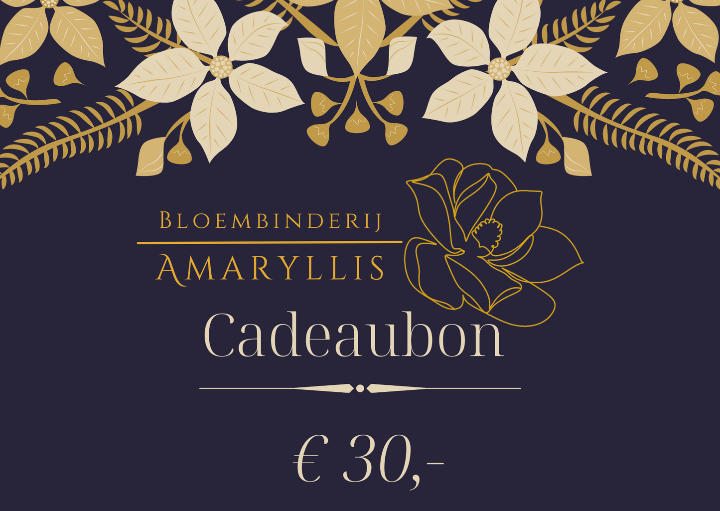 Cadeaubon Bloembinderij Amaryllis